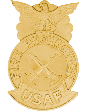 USAF Station Chief Badge(AF-812/I) Large Belt Clip Two Bugle(Crossed) All Gold