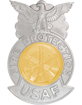 AF-813/G Asst Chief Badge LGE Belt Clip 3 Bugles Gold Seal