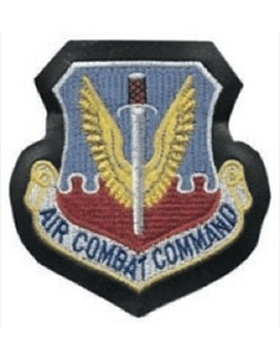 Air Combat Command Full Color Patch on Leather with Fastener