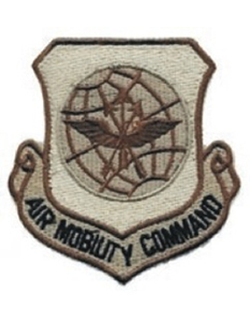 USAF Patch (AF-P02C) Air Mobility Command Desert with Fastener