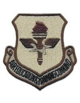 USAF Patch Air Education and Training Command Desert with Fastener