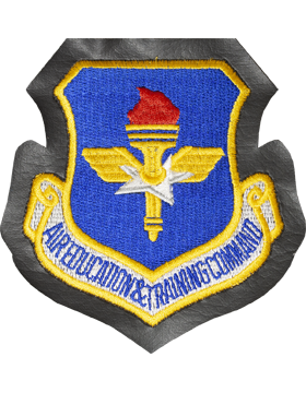 Air Education Command Full Color Patch on Leather with Fastener