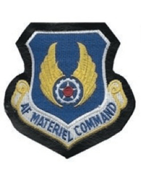 Air Force Materiel Command Full Color Patch on Leather with Fastener
