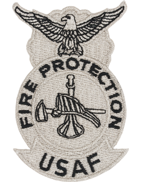 USAF Fire Patch with Bugle Hat and Axe Metalic Color