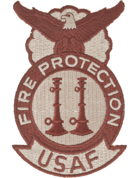 Fire Protection Badge Assistant Crew Chief 2 Bugle (Parallel) Desert
