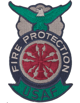 Fire Protection Badge Fire Chief Patch Five Bugles ABU