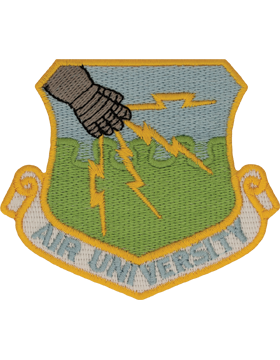 USAF Air University Full Color Patch with Fastener Dark Blue Letters