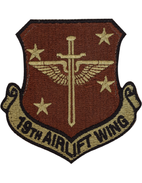 19th Airlift Wing OCP Patch with Fastener