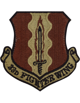 33rd Fighter Wing OCP Patch with Fastener