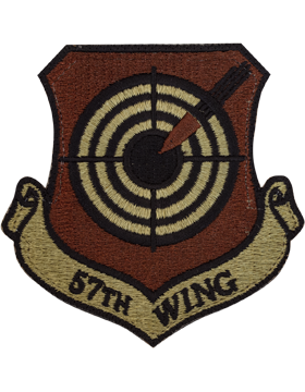 57th Wing OCP Patch with Fastener