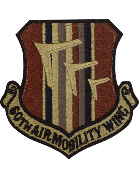 60th Air Mobility Wing OCP Patch with Fastener
