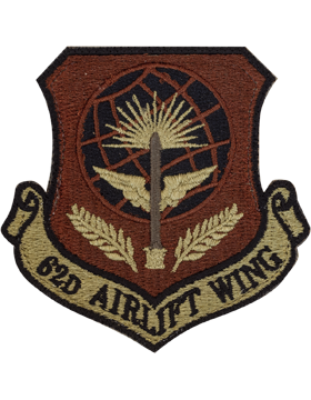 62nd Airlift Wing OCP Patch with Fastener