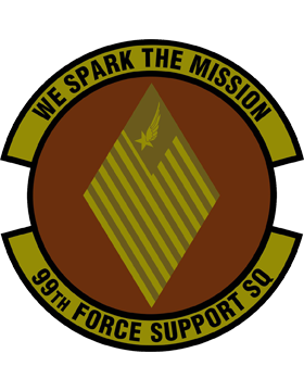 99th Force Support Squadron OCP Patch with Fastener