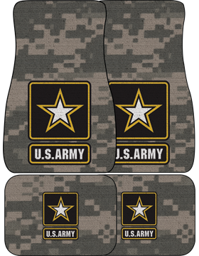 US Army Star, Auto Mats, Set of 4 Front and Back