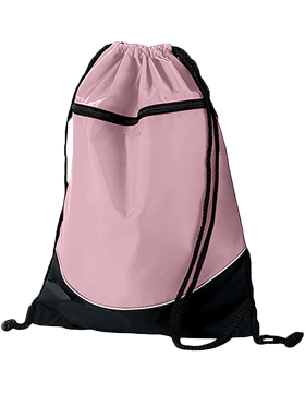 Tri-Color Drawstring Backpack 1920 Light Pink/Black/White