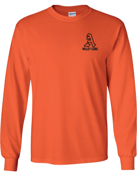 Alexandria Valley Cubs Mascot Orange Long Sleeve T-Shirt G240