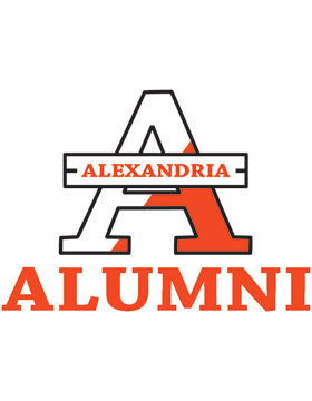 Alexandria with Alumni Square Sticker