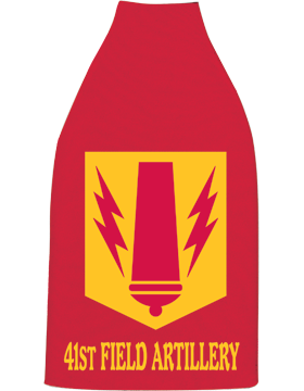 Bottle Hugger, 41 Field Artillery Patch, Red