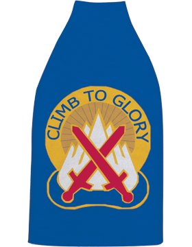 Bottle Hugger, 10th Infantry Crest (Climb to Glory), Blue