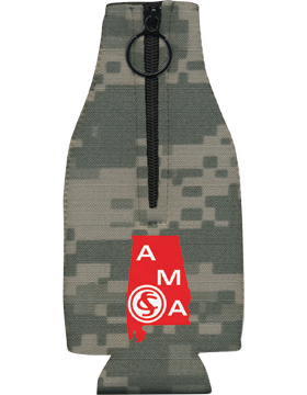 BHZ-AMA-001, Bottle Hugger w. Zipper, Alabama Military Academy