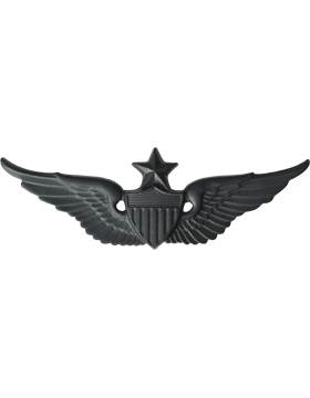 Black Metal Badge Senior Aviator