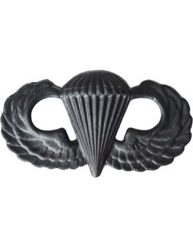 Black Metal Badge Parachutist