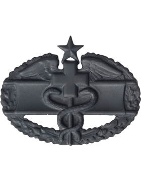 Black Metal Badge Combat Medical 2nd Award