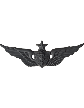 Black Metal Badge Senior Flight Surgeon