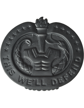 Drill Instructor Badge Black Metal