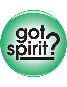 School Spirit Button, Got Spirit?, Green, 2.25in Snake Key Chain