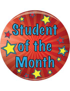 School Spirit Button, Student of the Month, 2.25in