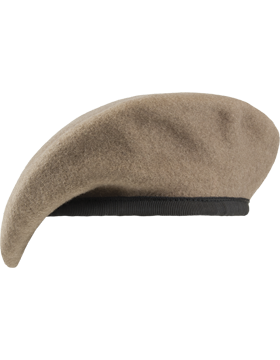 Ranger Tan Unlined Fitted Beret with Nylon Sweatband