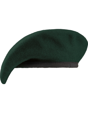 Special Forces Green Unlined Fitted Beret with Leather Sweatband