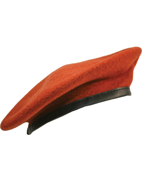 Beret with Leather Sweatband, Lined