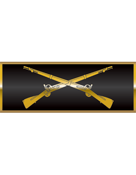 Bumper Sticker Infantry BOS, Gold on Black