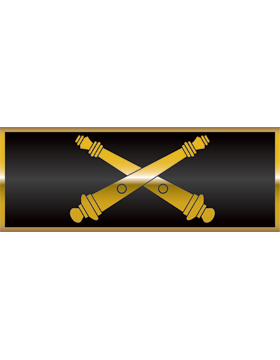 Bumper Sticker Field Artillery BOS, Gold on Black