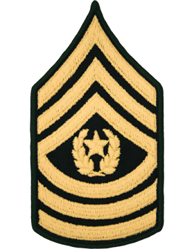 Male Chevron Gold on Green C-111 Command Sergeant Major (E-9) (Pair)