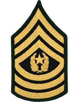 Female Chevron Gold on Green C-211 Command Sergeant Major (E-9) (Pair)
