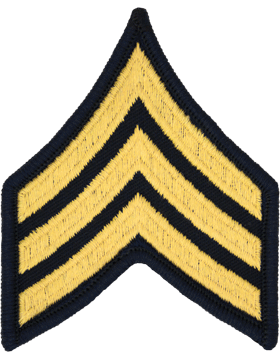 Army Female Dress Chevron Gold on Blue E-5 Sergeant (Pair)