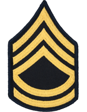 Army Female Dress Chevron Gold on Blue E-7 Sergeant First Class (Pair)