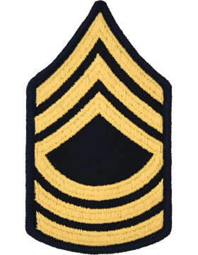 Army Female Dress Chevron Gold on Blue E-8 Master Sergeant (Pair)