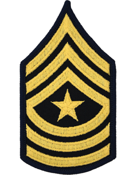 Army Female Dress Chevron Gold on Blue E-9 Sergeant Major (Pair)