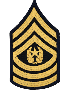 Army Female Dress Chevron Gold on Blue E-9 Command Sergeant Major (Pair)