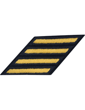 Army Female Dress Uniform Service Stripes Gold on Blue (Each)