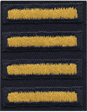 Army Female Dress Uniform Overseas Bars Gold on Blue (Each)