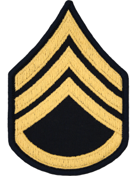 Army Male Dress Chevron Gold on Blue E-6 Staff Sergeant (Pair)
