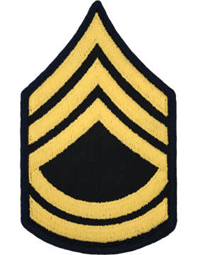 Army Male Dress Chevron Gold on Blue E-7 Sergeant First Class (Pair)