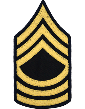 Army Male Dress Chevron Gold on Blue E-8 Master Sergeant (Pair)