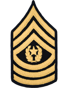 Army Male Dress Chevron Gold on Blue E-9 Command Sergeant Major (Pair)