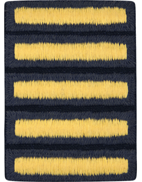 Army Male Dress Uniform Overseas Bars Gold on Blue (Each)